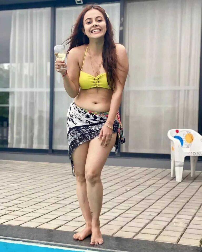 Devoleena Bhattacharjee Spicy Two Piece Bikini Photo Sets Glamsundari In