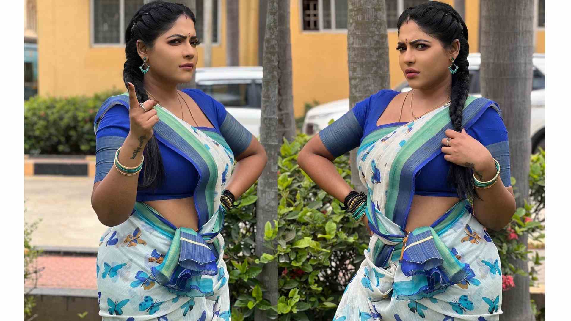 Reshma pasupuleti looks hot and gorgeous in saree - glamsundari.in