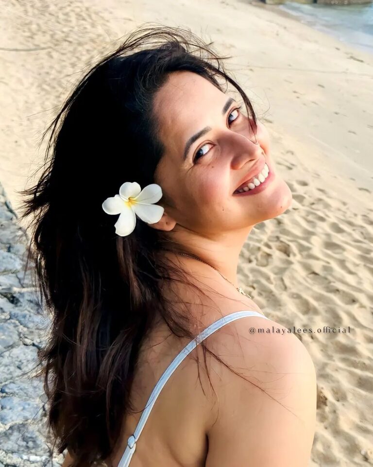 Anasuya Bharadwaj Hot White Bikini Beach Photos