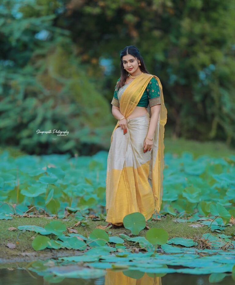 Tamil Serial Actress Darsha Gupta Cute Saree Photoshoot.. - glamsundari.in